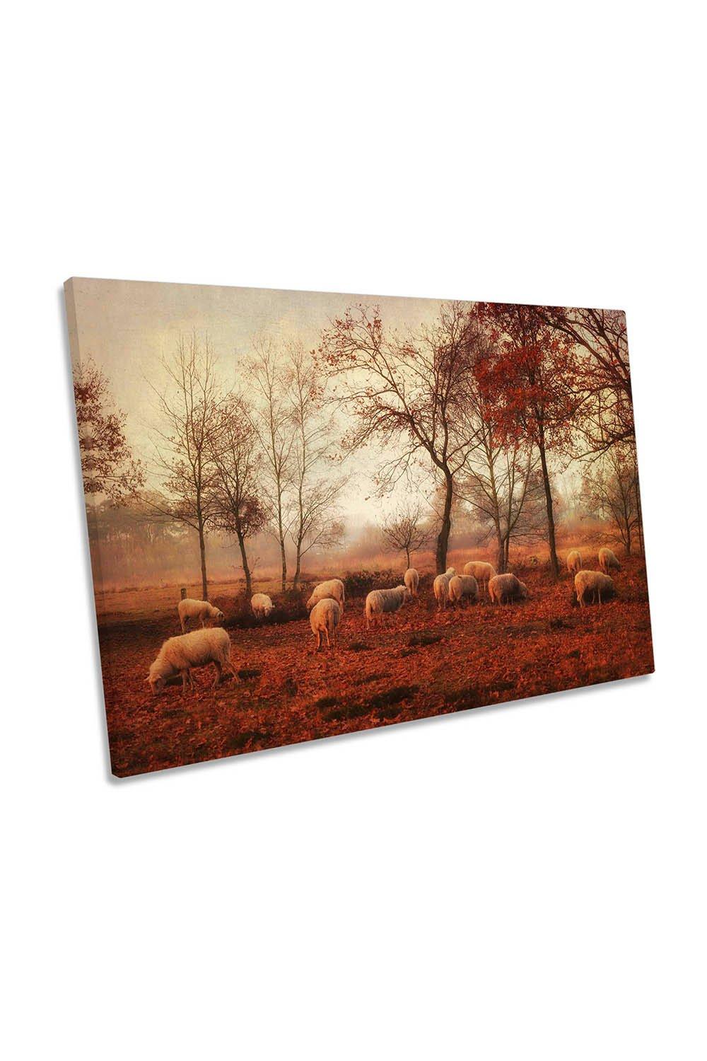 Last Days of Autumn Sheep Canvas Wall Art Picture Print