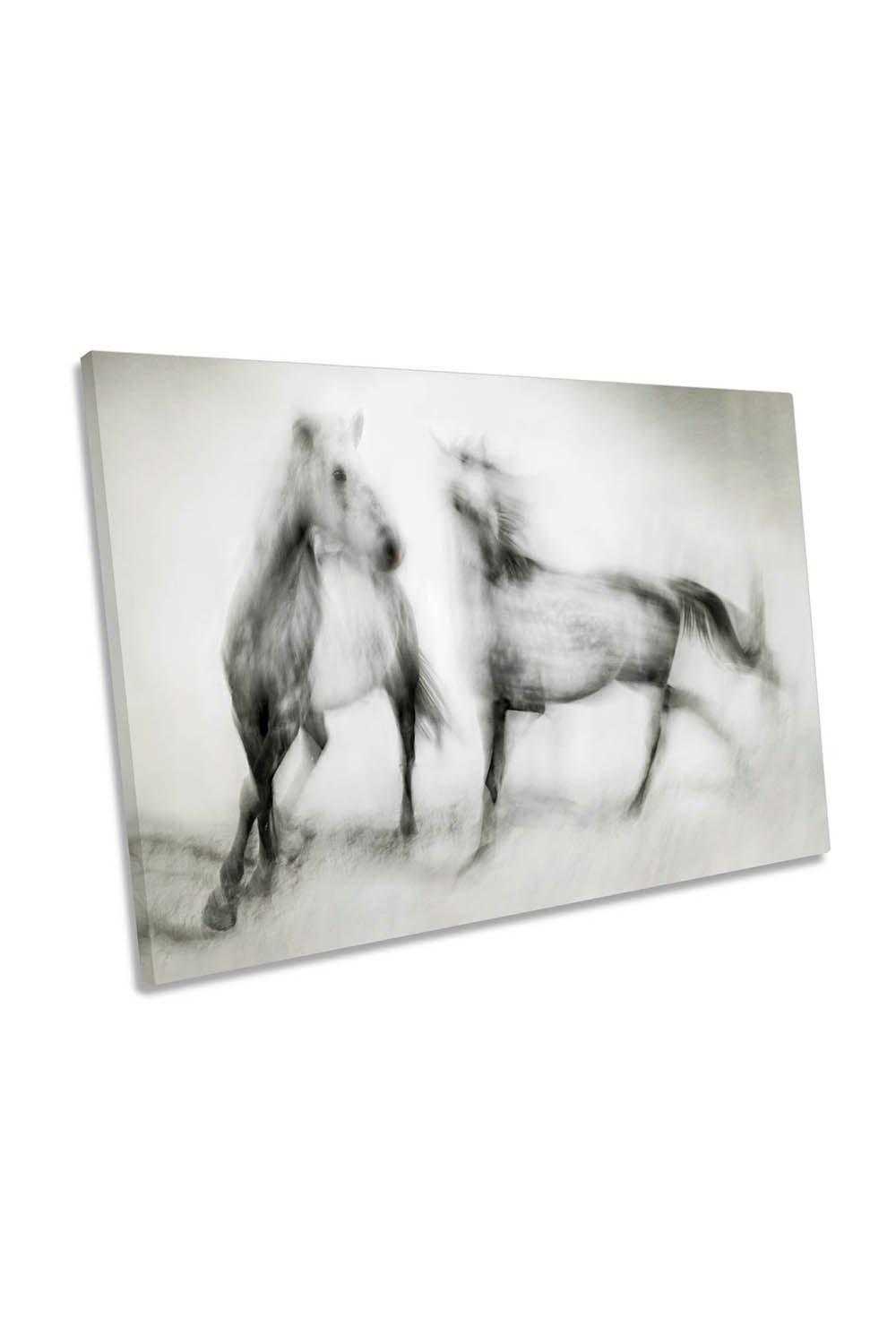 Horse Shivers Abstract Canvas Wall Art Picture Print