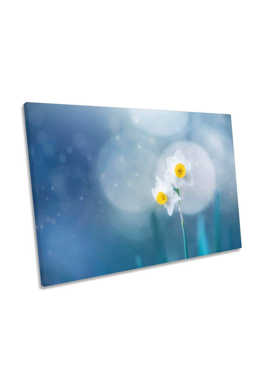 Spirit of the Moment Blue Flowers Floral Canvas Wall Art Picture Print