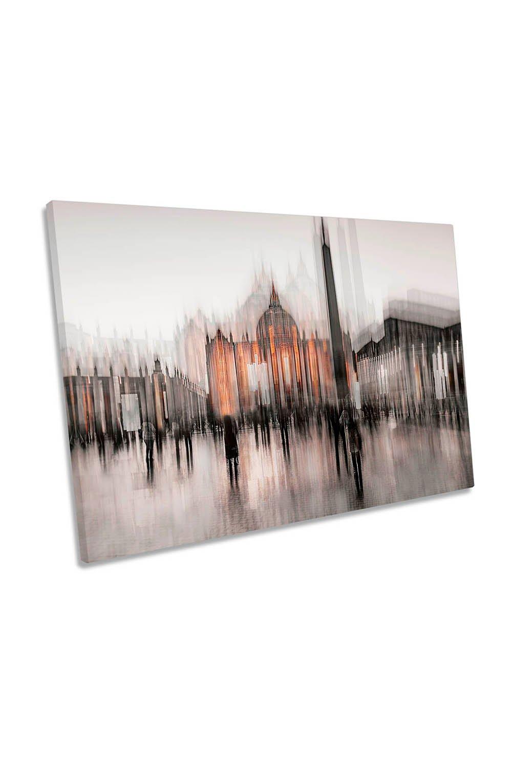 St Peters Square Rome Abstract City Canvas Wall Art Picture Print
