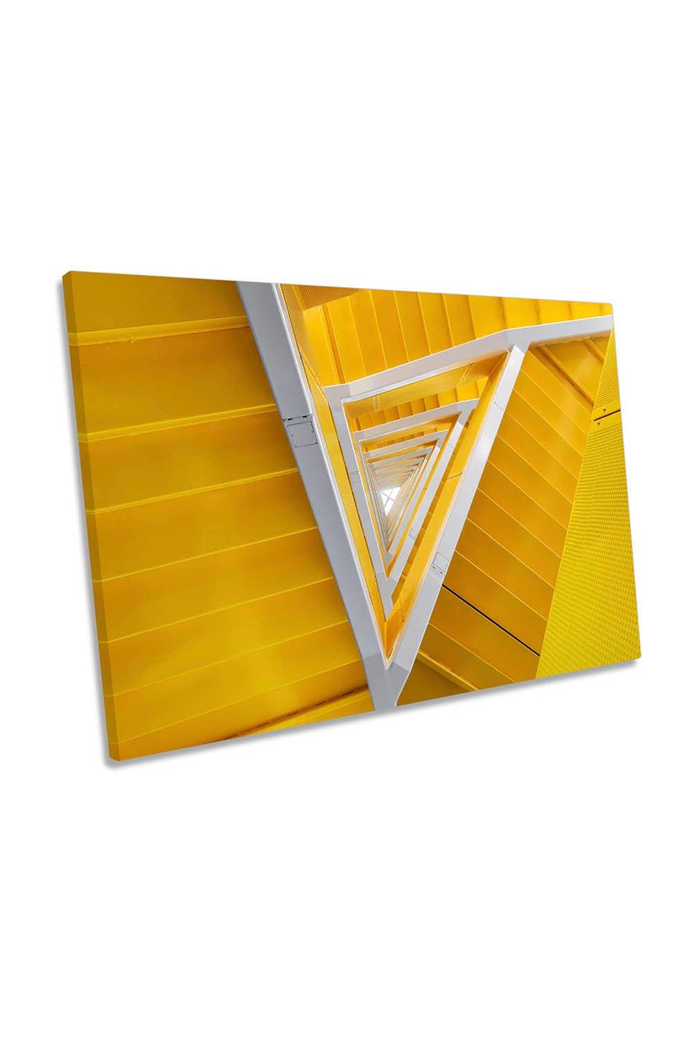 Stairway to Enlightenment Yellow Canvas Wall Art Picture Print