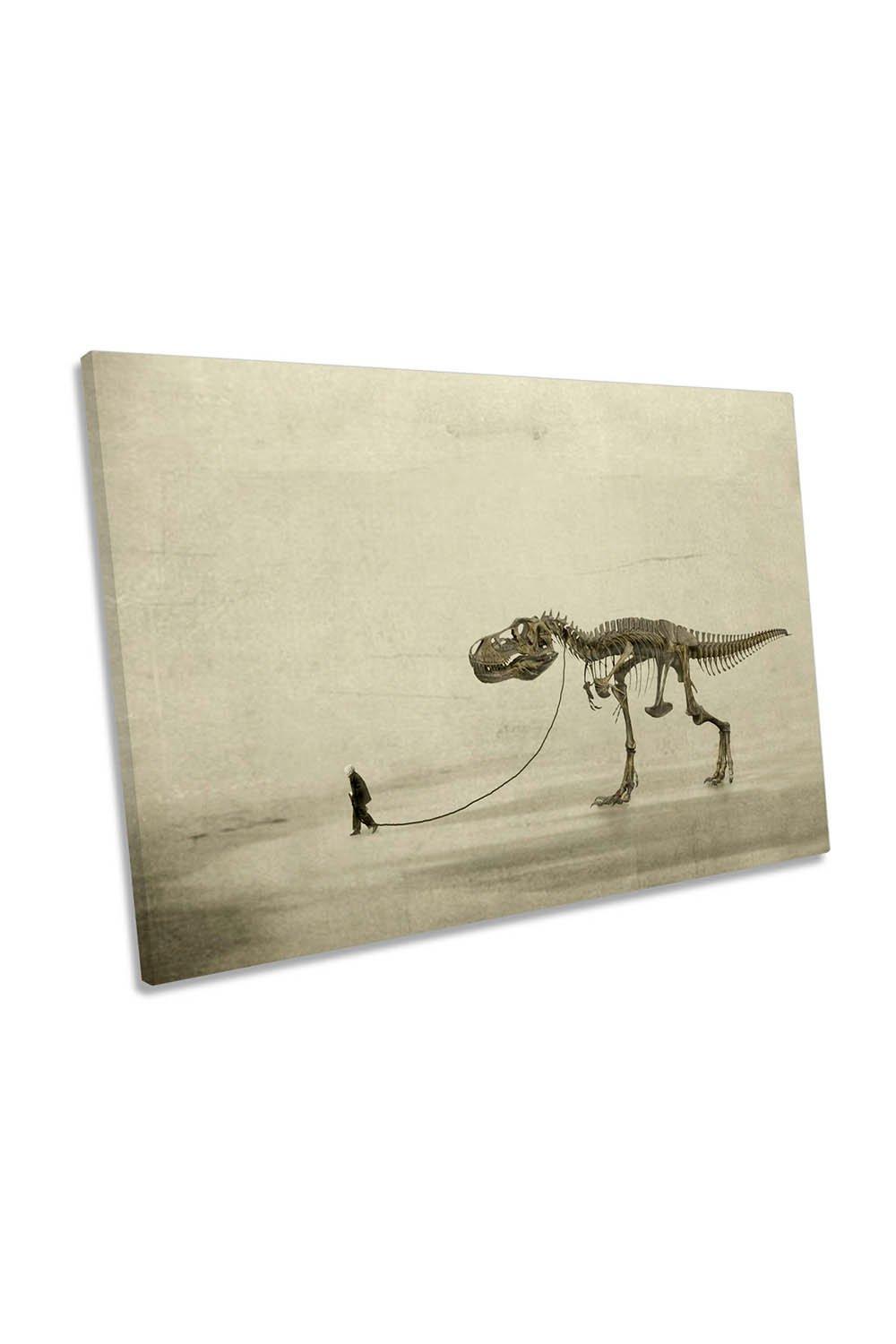 The Dinosaur Walk T-Rex Canvas Wall Art Picture Print