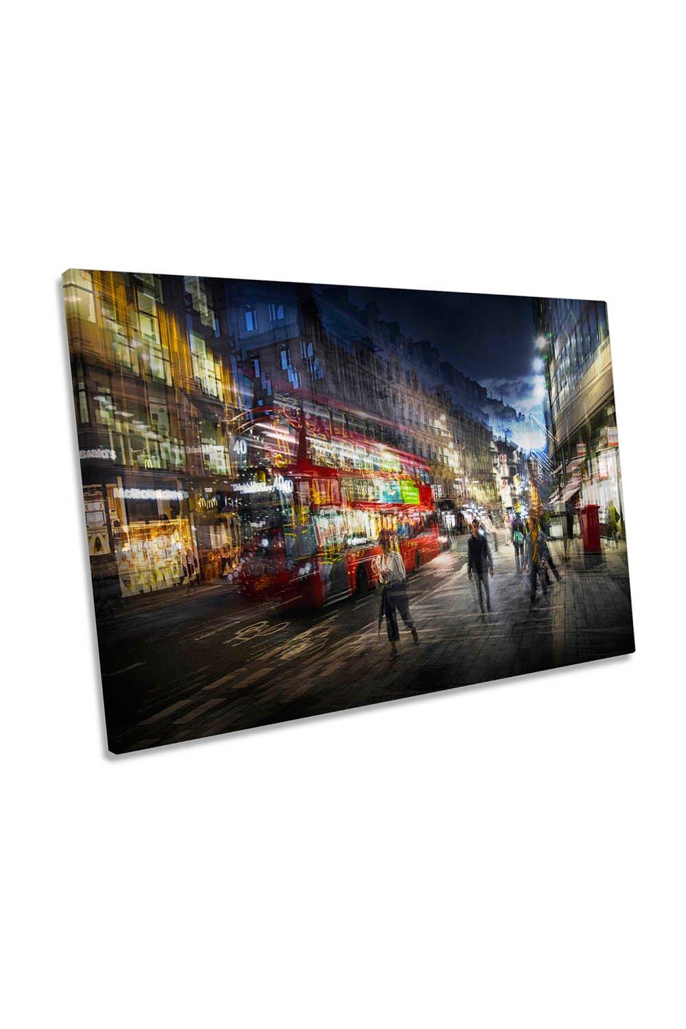 On the Streets of London City Canvas Wall Art Picture Print