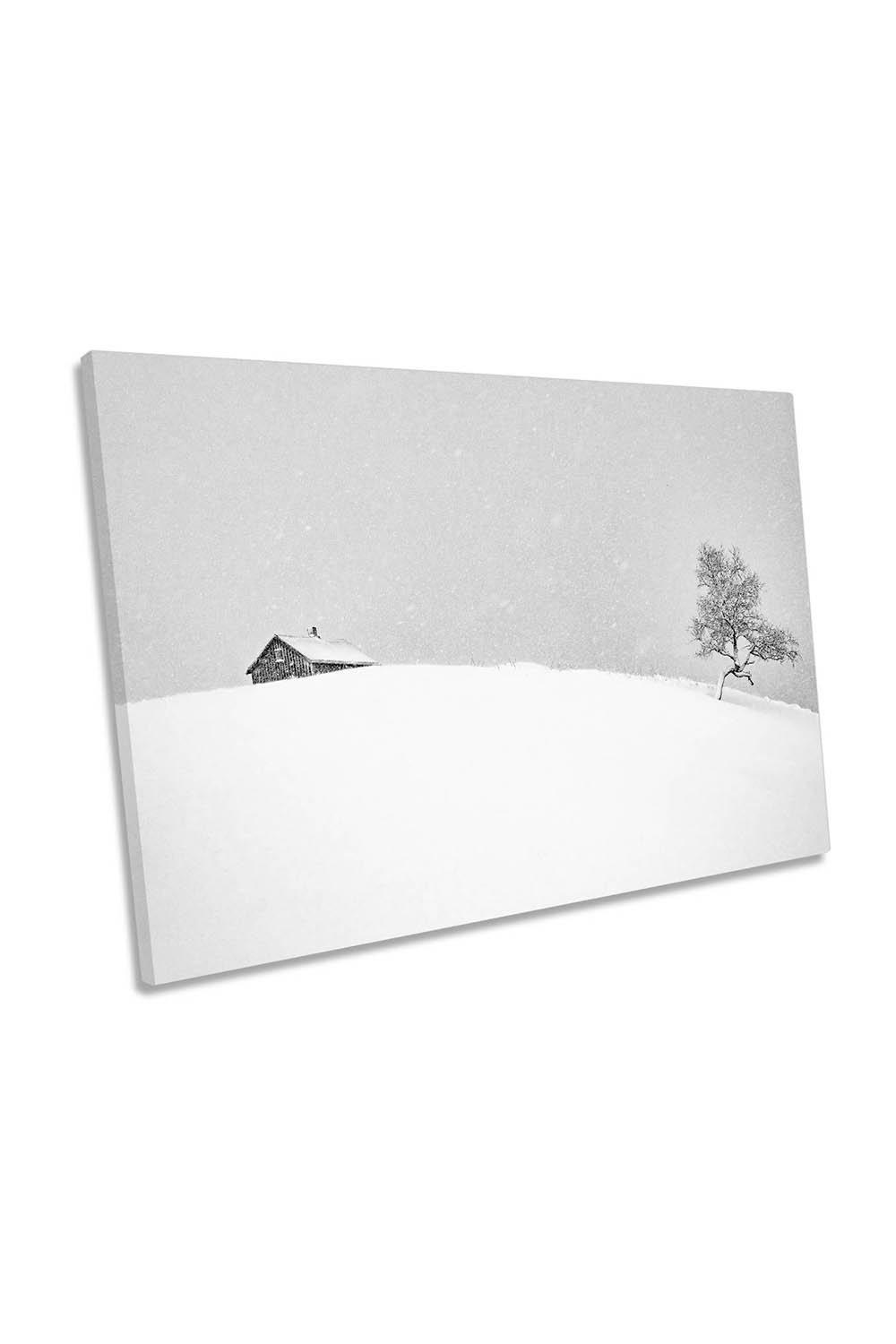 Snowy Landscape Logoten Norway Canvas Wall Art Picture Print