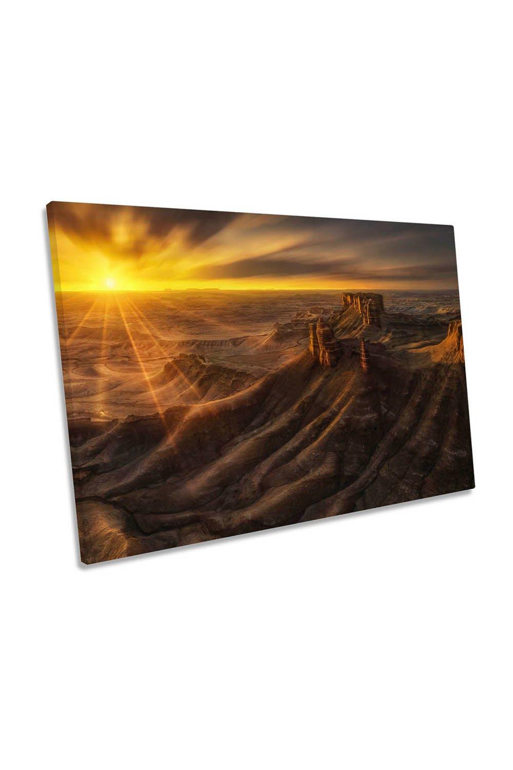 Utah Canyons Sunrise Landscape Canvas Wall Art Picture Print