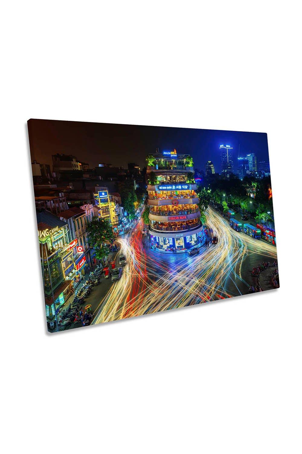 The Order of Chaos Hanoi Vietnam City Traffic Canvas Wall Art Picture Print