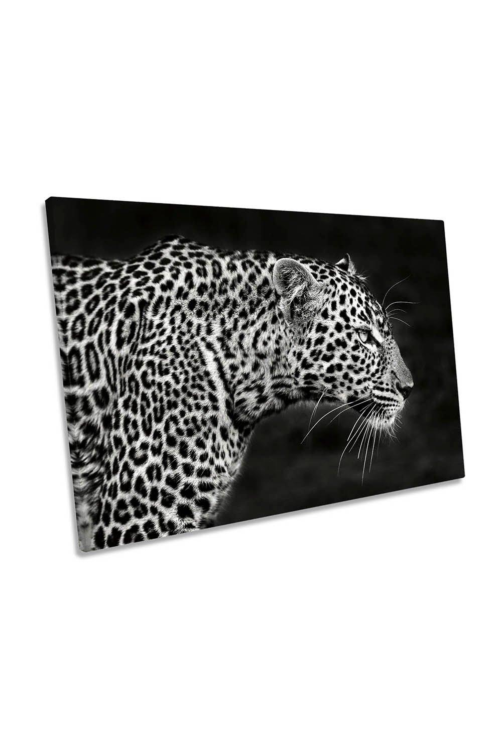 Leopard Close Up Wildlife Animal Canvas Wall Art Picture Print