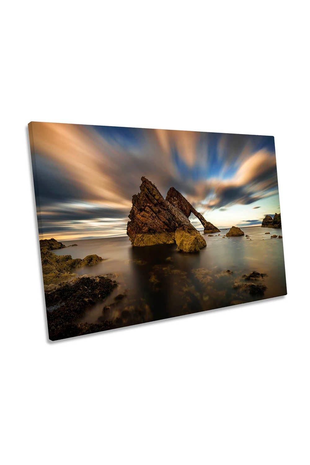 Bow Fiddle Rock Portknockie Scotland Canvas Wall Art Picture Print