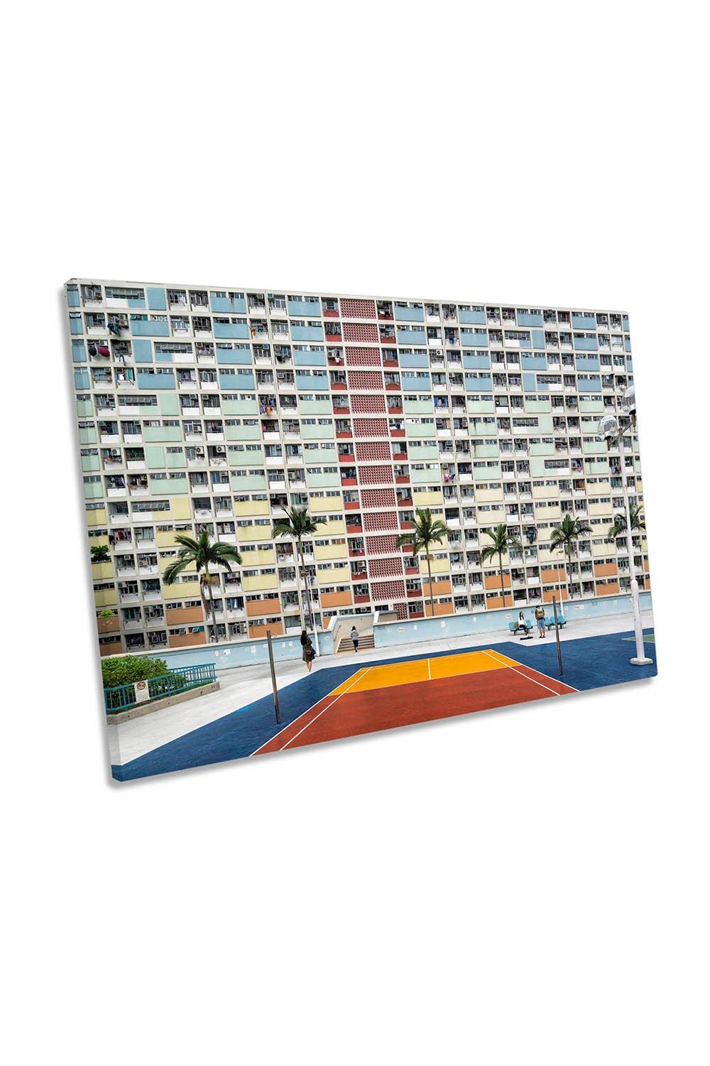 Choi Hung Estate Basketball Hong Kong Architecture Canvas Wall Art Picture Print