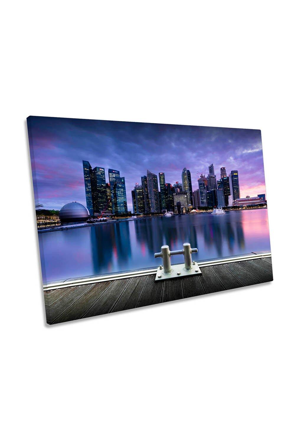 Anchoring Singapore City Skyline Canvas Wall Art Picture Print