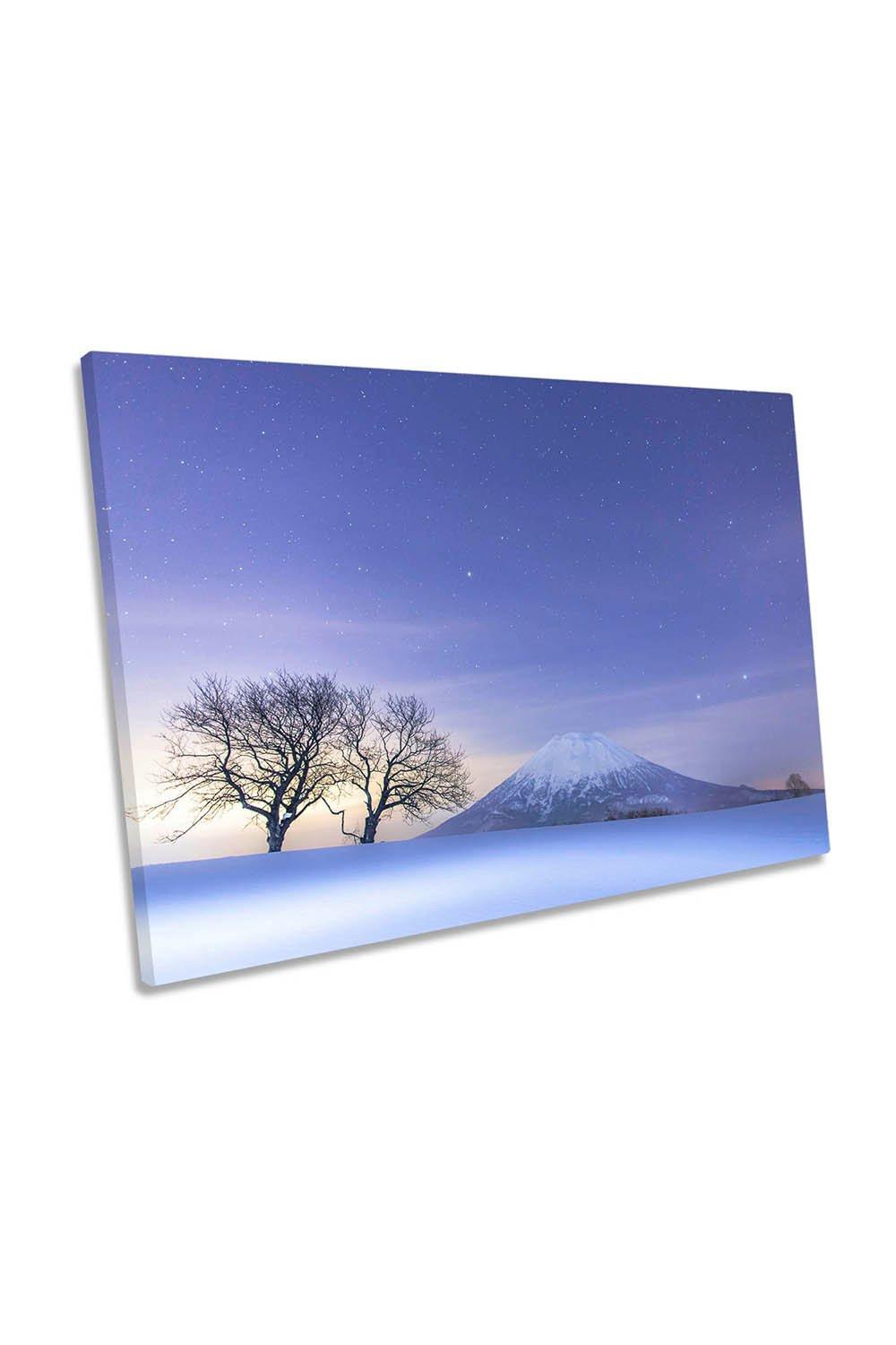 Blue Fantasy Mount Fuji Japan Canvas Wall Art Picture Print