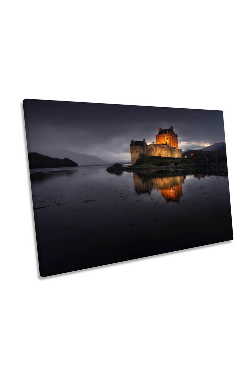 Eilean Donan Castle Scotland Night Canvas Wall Art Picture Print