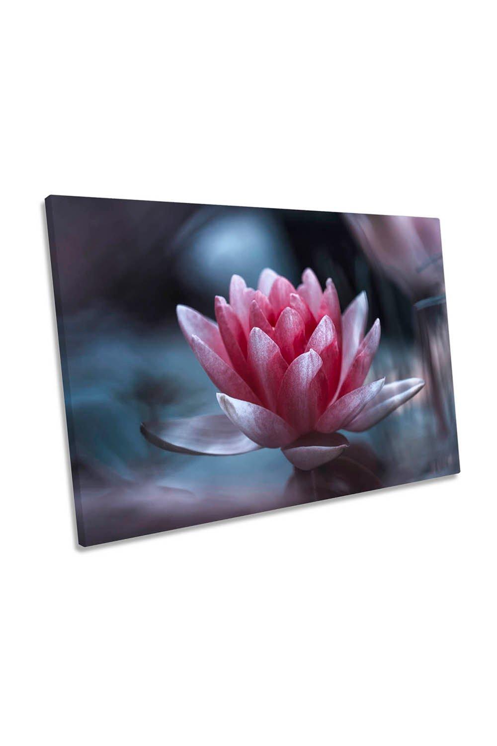 Pink Zen Flower Floral Lilly Canvas Wall Art Picture Print