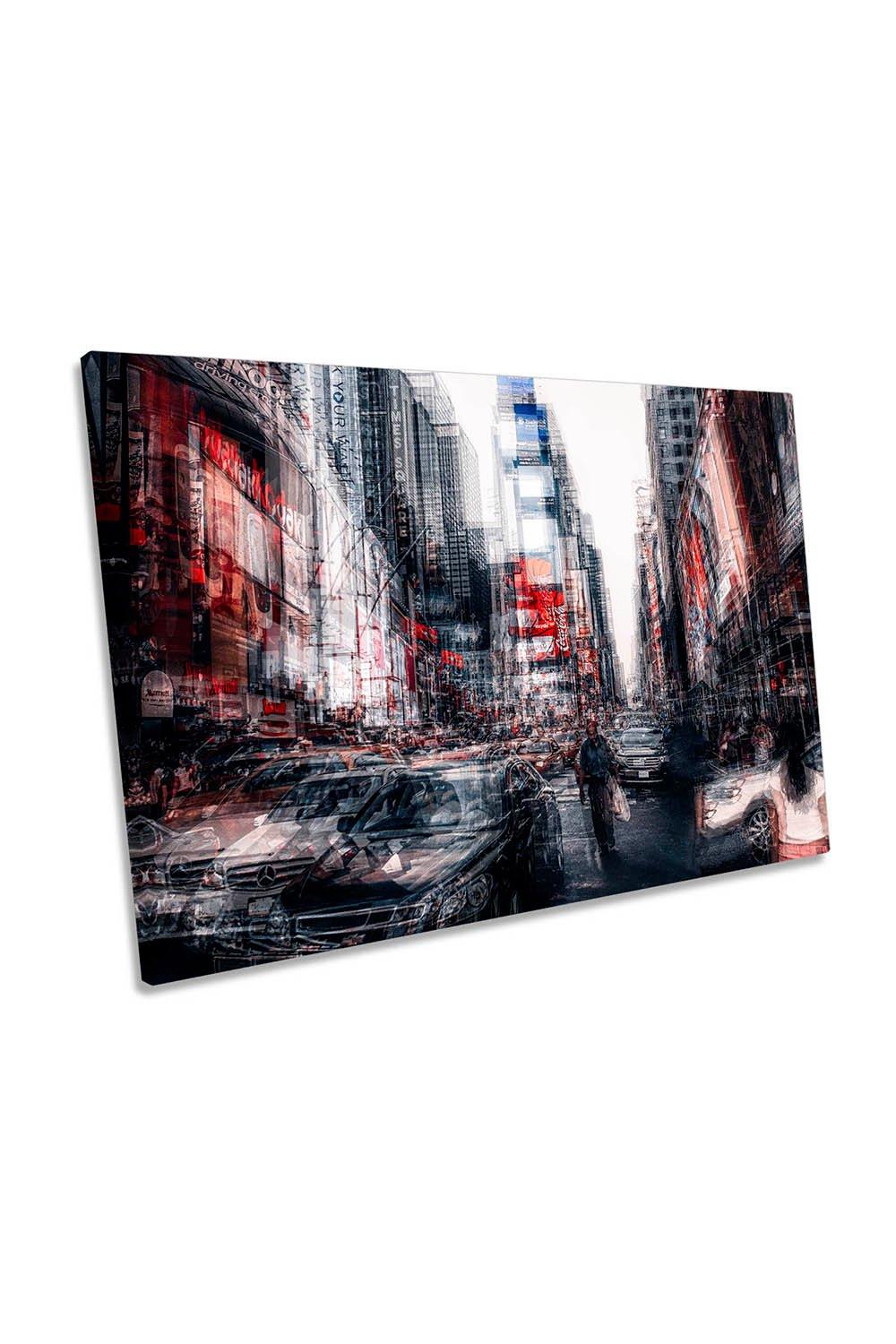 Urban Jungle Times Square New York City Canvas Wall Art Picture Print