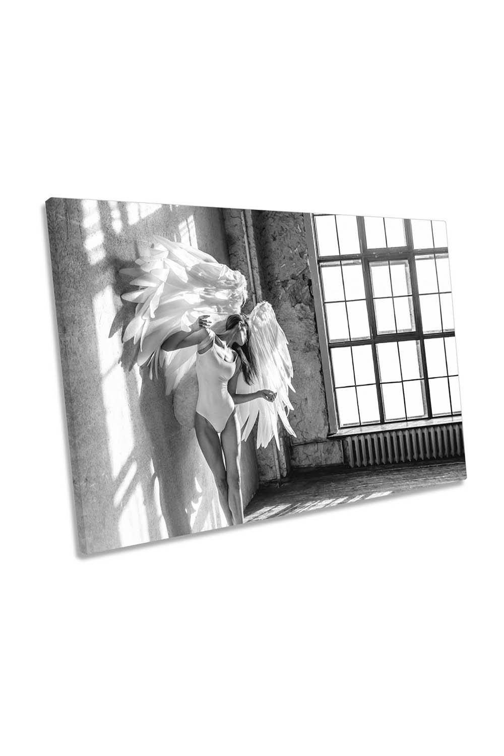 Beautiful Angel Wings Fashion Dancer Canvas Wall Art Picture Print