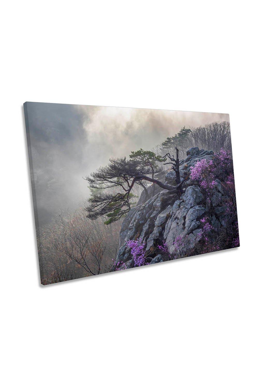 Life and Death Spring Flower Mountain Canvas Wall Art Picture Print