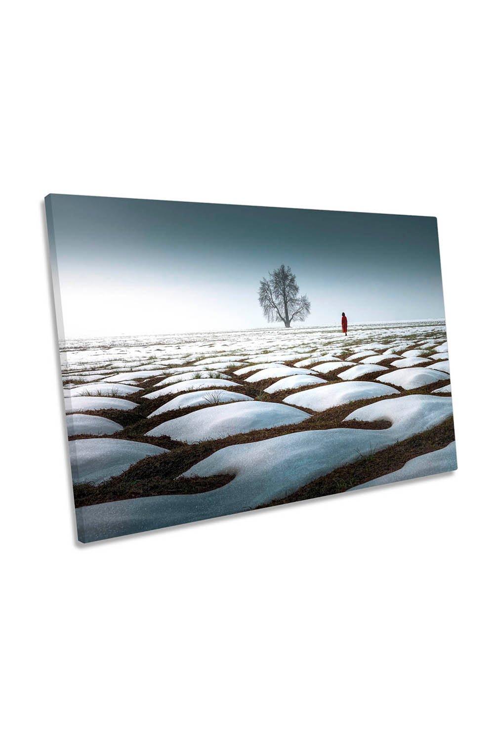 Lost Paradise Winter Landscape Solitary Canvas Wall Art Picture Print