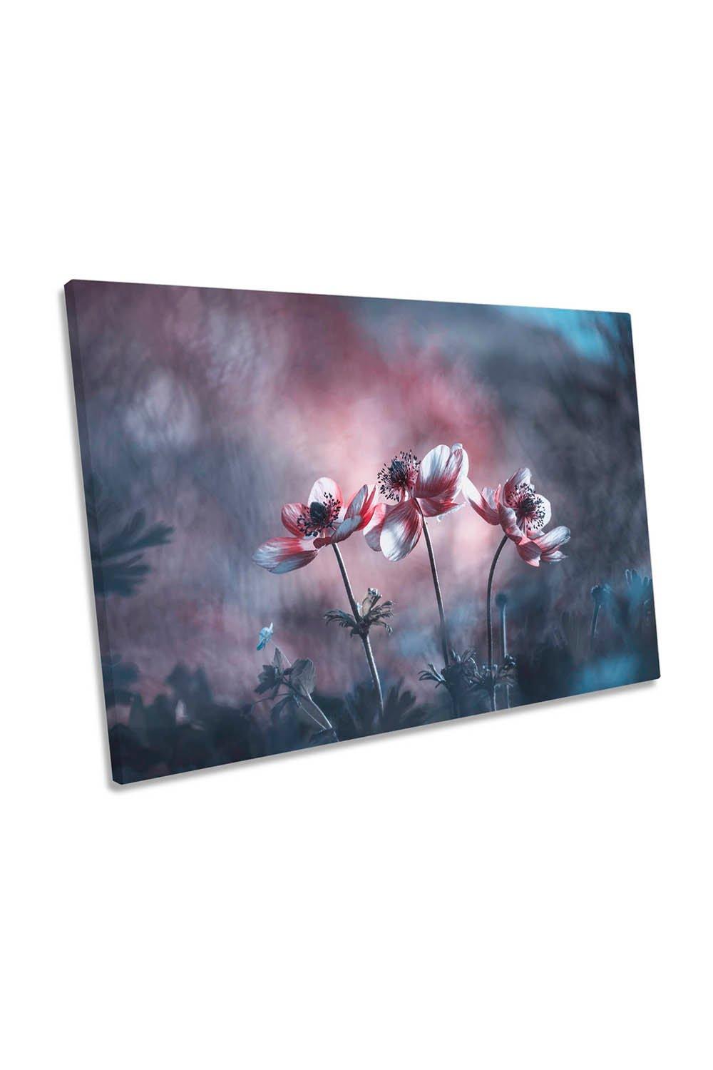 Ballerines Blossom Flowers Floral Garden Pink Canvas Wall Art Picture Print