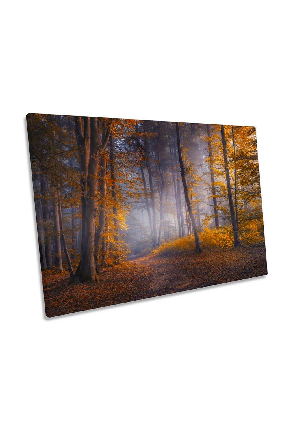 October Days Autumn Forest Canvas Wall Art Picture Print