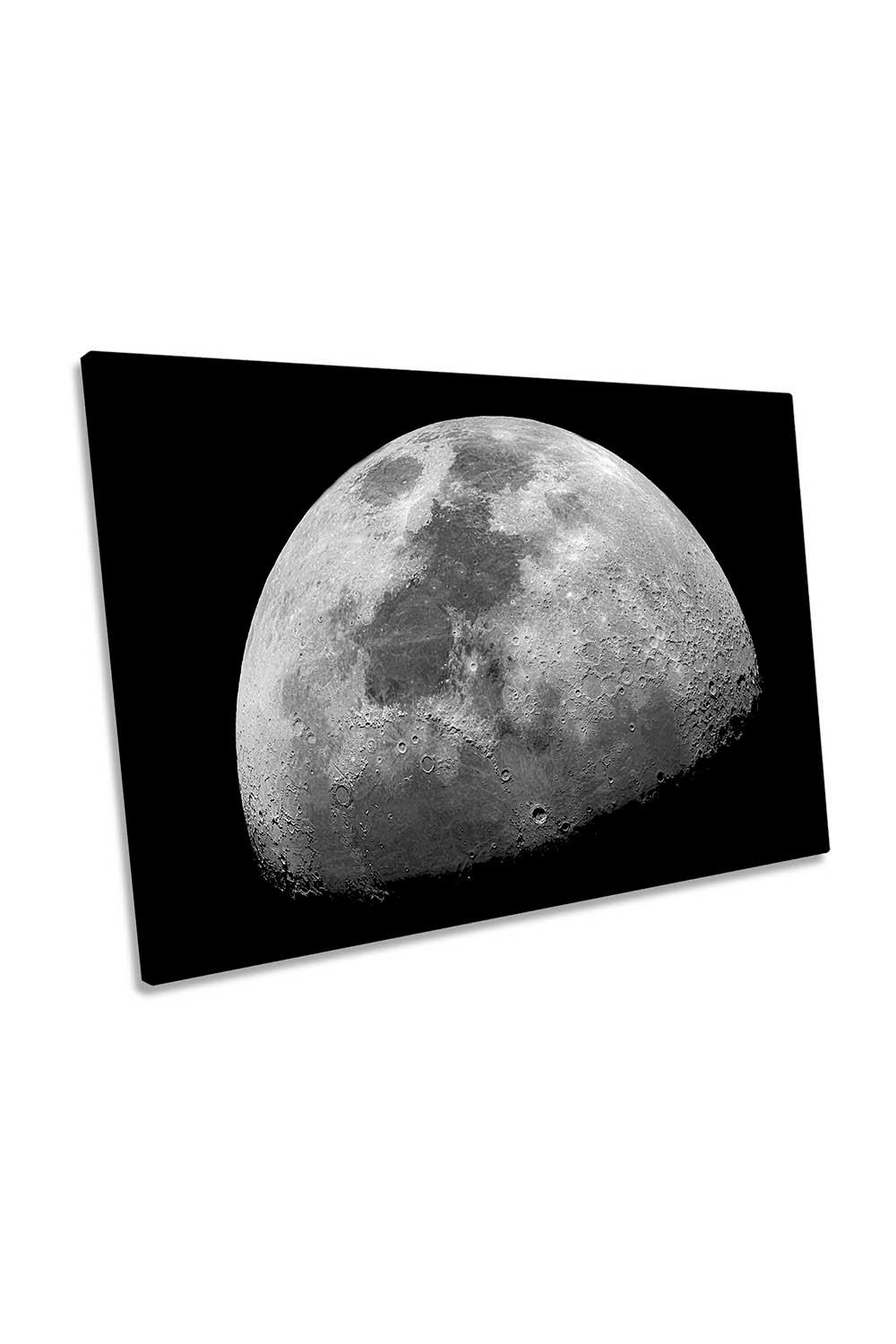 Oh Look at the Moon Space Canvas Wall Art Picture Print