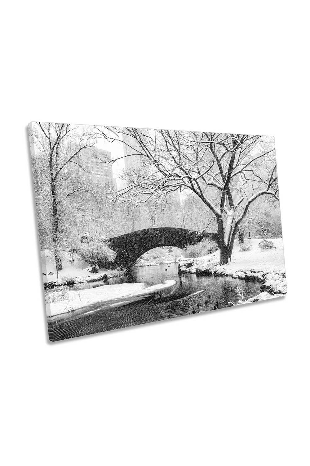 Central Park New York City Winter Canvas Wall Art Picture Print