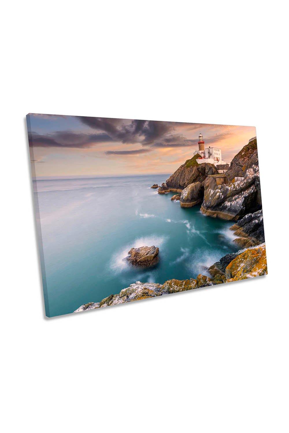 The Baily Lighthouse Dublin Ireland Canvas Wall Art Picture Print