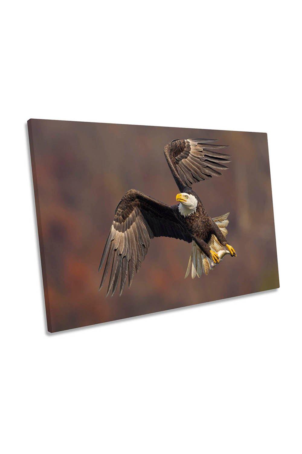King of the Sky Eagle Wildlife Canvas Wall Art Picture Print