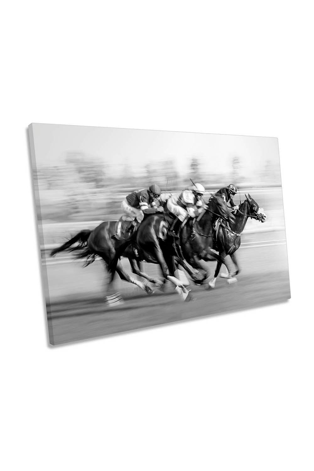 Horse racing Jockey Queen's Plate Canvas Wall Art Picture Print