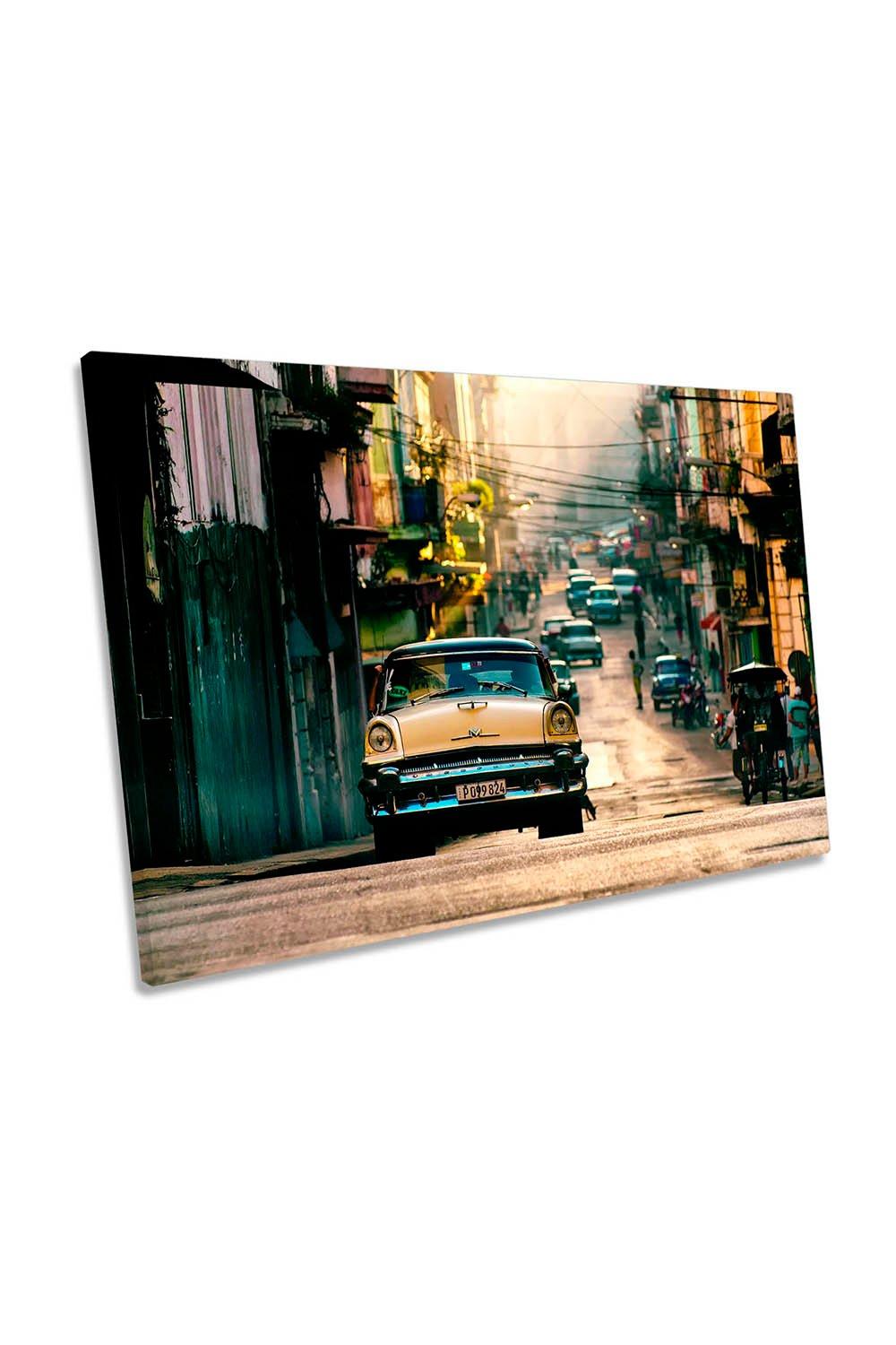 Cuba Streets Never-ending Story City Canvas Wall Art Picture Print