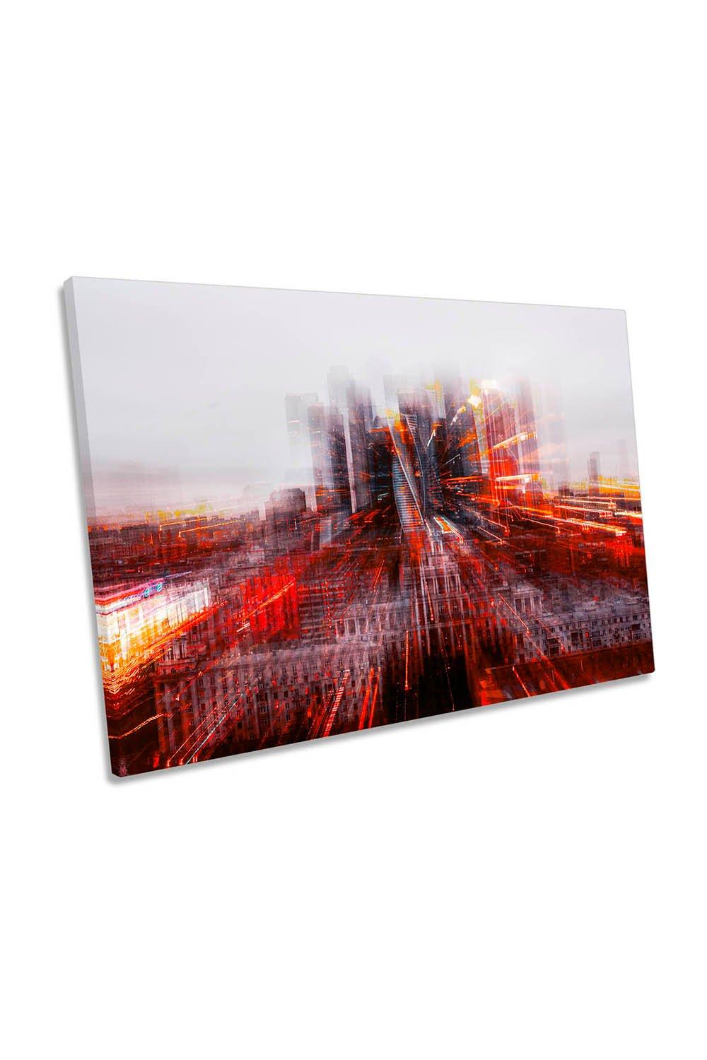 Moscow City Russia Abstract Canvas Wall Art Picture Print