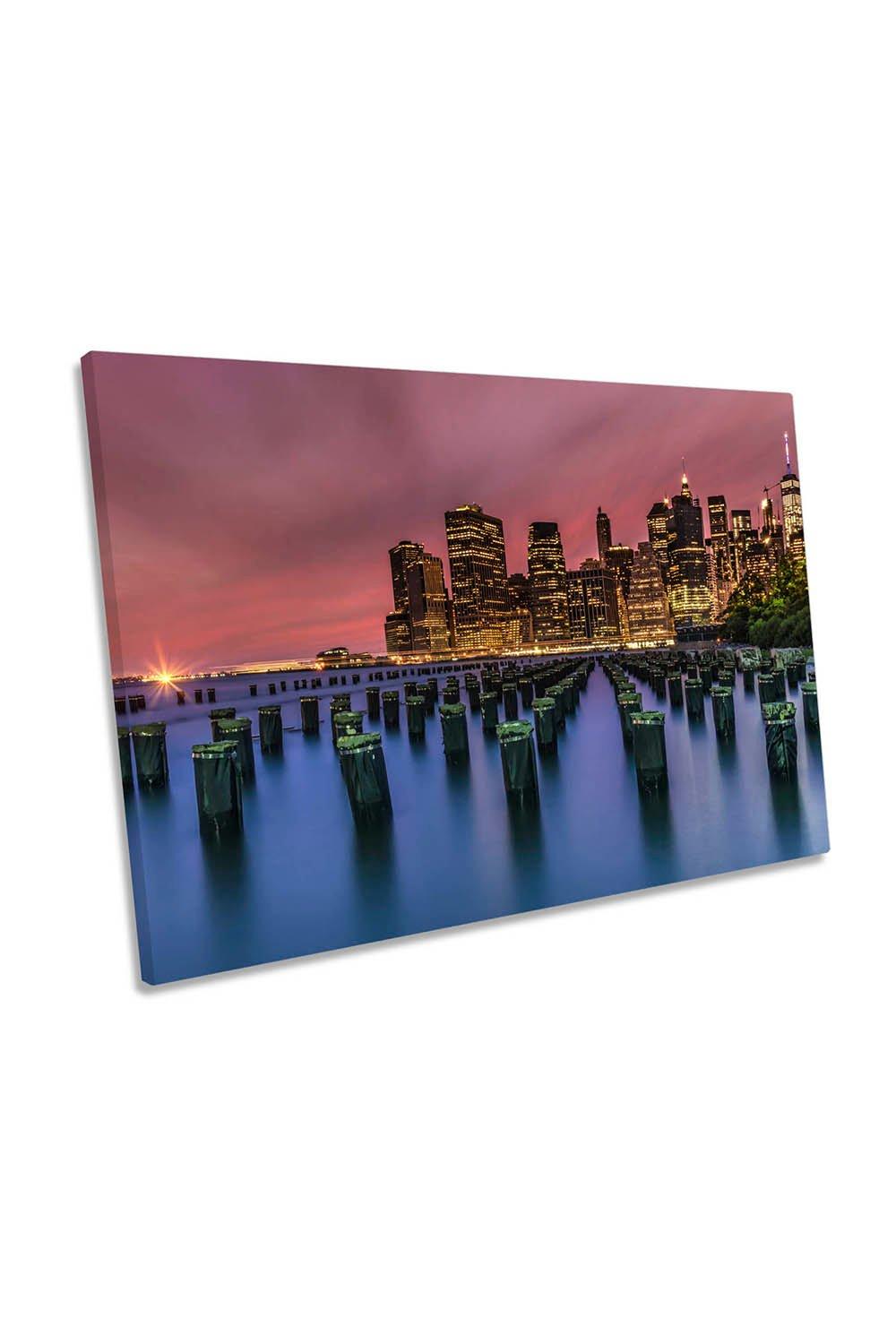 New York City NYC Skyline Canvas Wall Art Picture Print