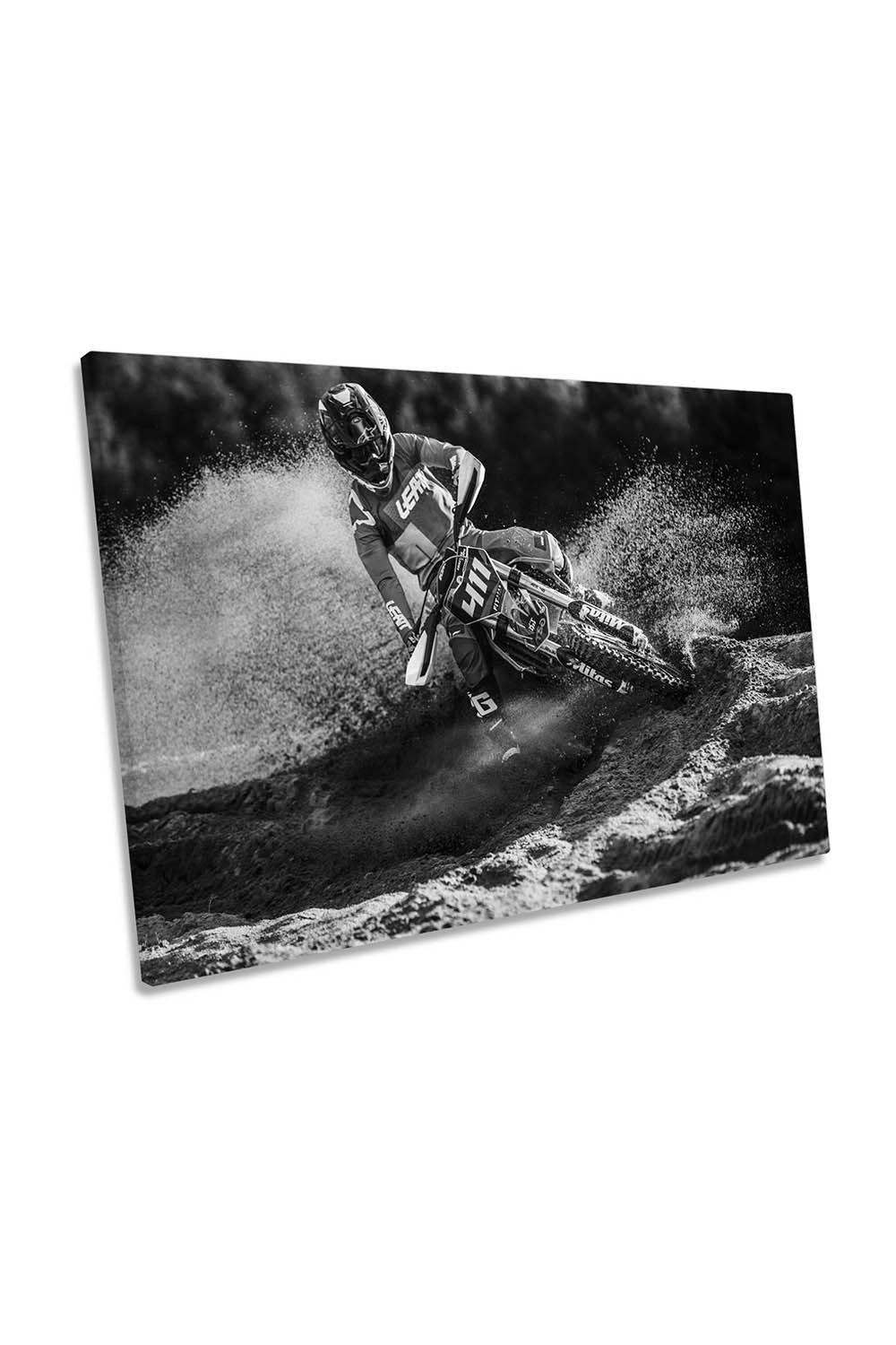 Motocross Extreme Sports Motor Bike Canvas Wall Art Picture Print