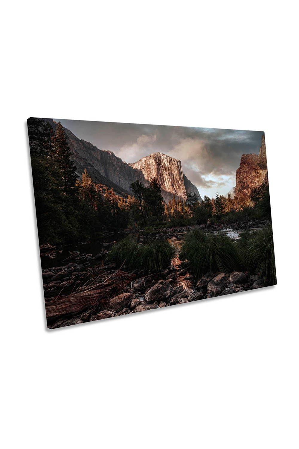 Yosemite Mountains United States Landscape Canvas Wall Art Picture Print