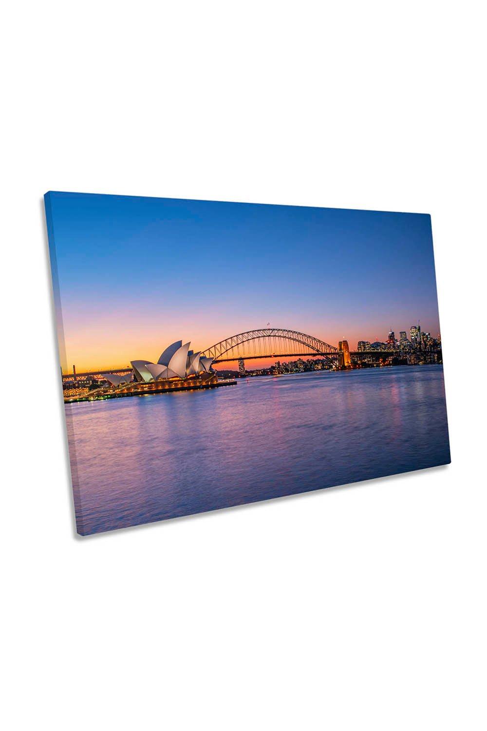 Sydney from Mrs Macquarie's Chair City Canvas Wall Art Picture Print