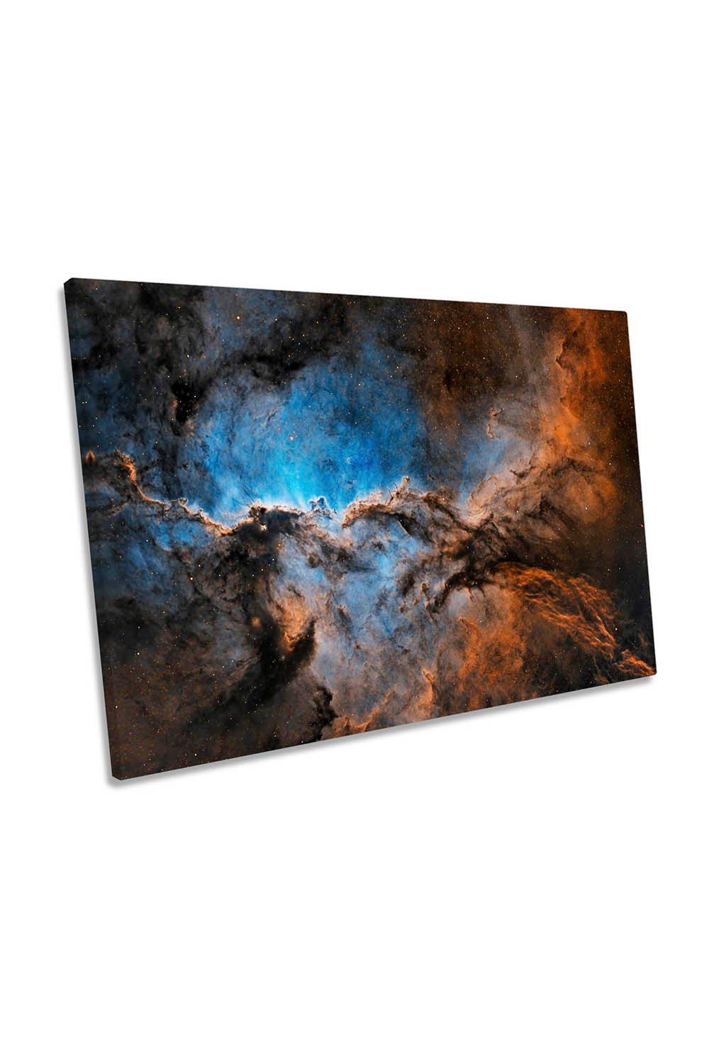 Fighting Dragons of Ara Outer Space Canvas Wall Art Picture Print