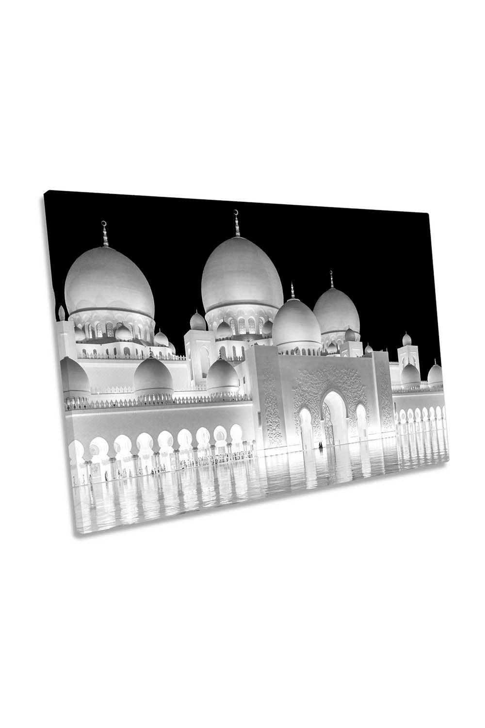 Light of Abu Dhabi Grand Mosque Canvas Wall Art Picture Print