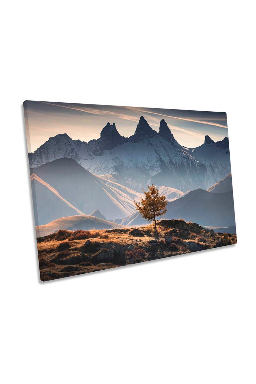 The Needles Alps France Mountains Canvas Wall Art Picture Print
