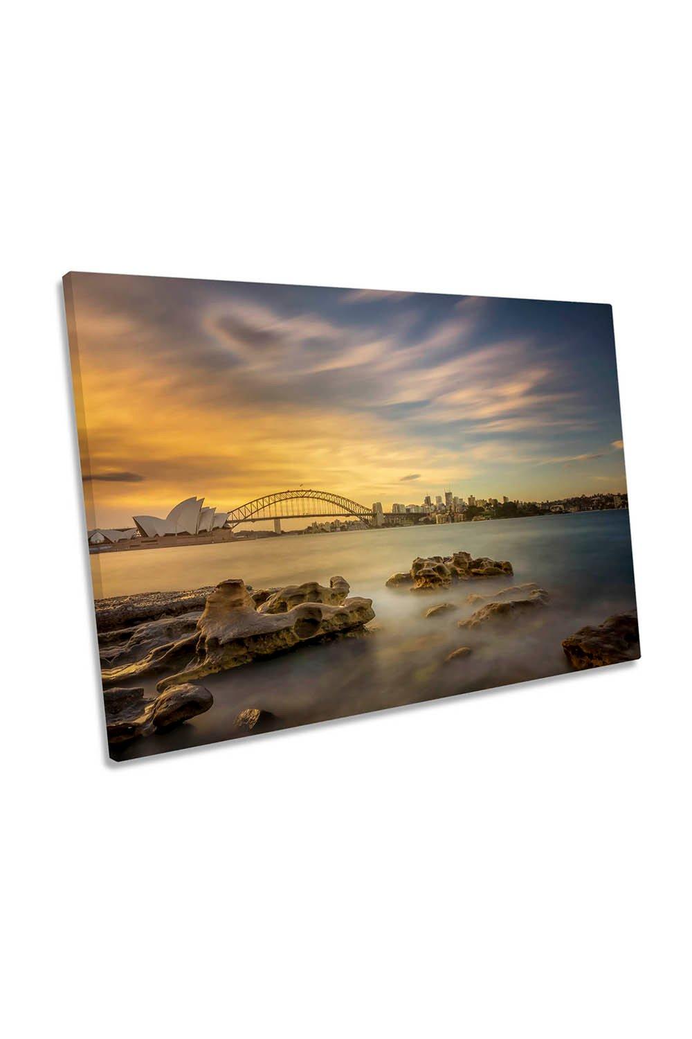 Sydney Opera House Sunset Australia Canvas Wall Art Picture Print