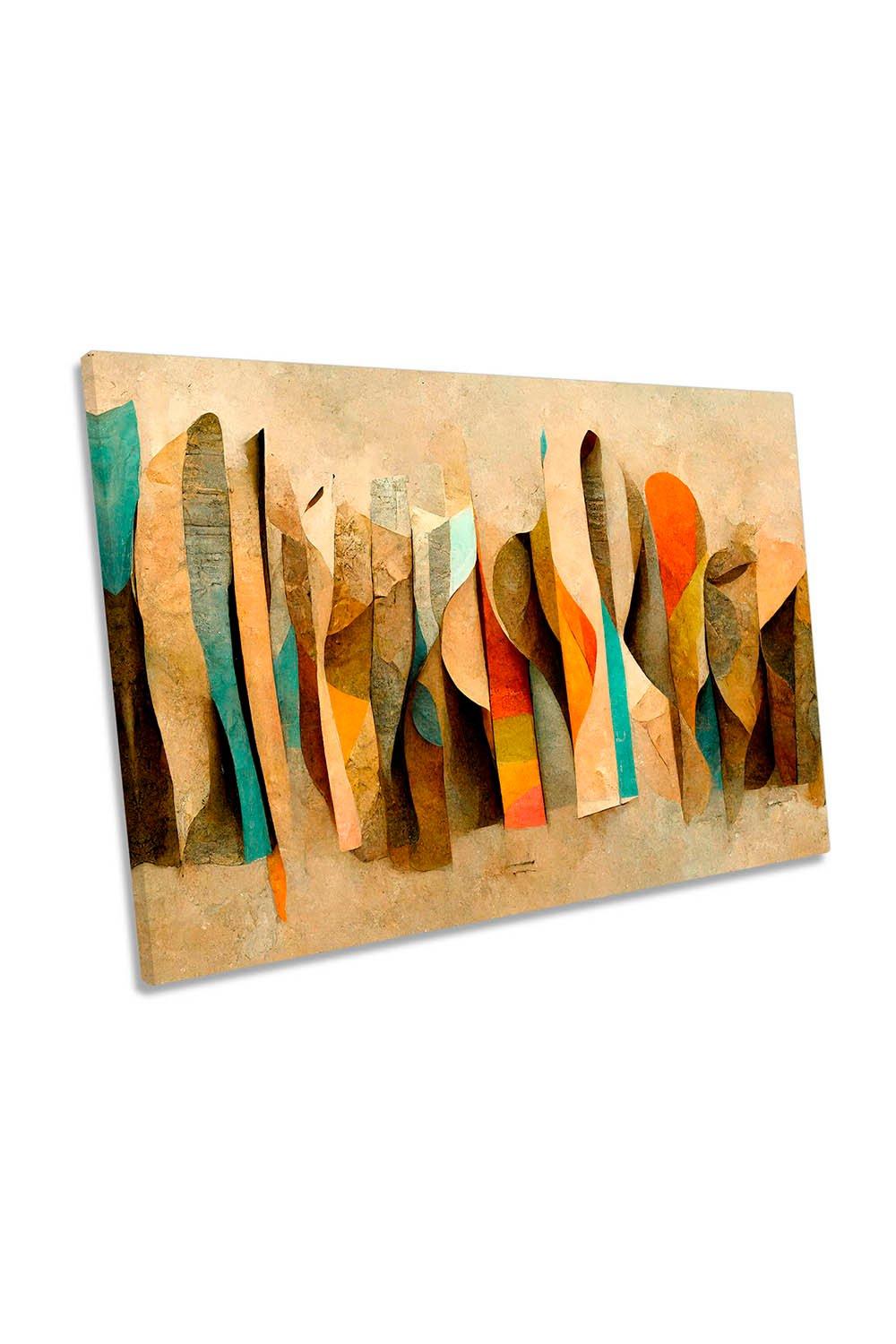 Abstract Scrolls Colourful Canvas Wall Art Picture Print