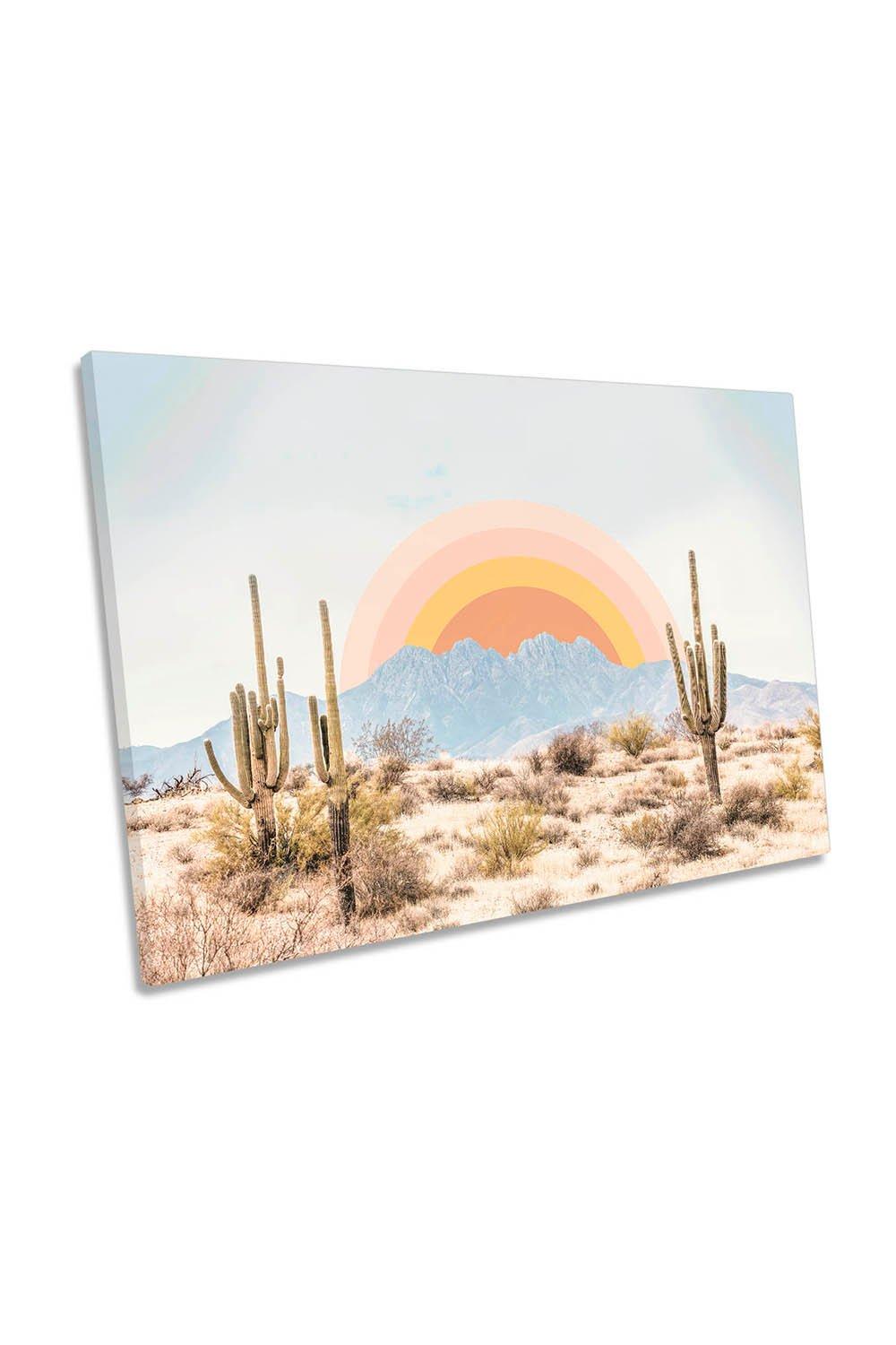 Arizona Sunrise Desert Modern Landscape Canvas Wall Art Picture Print