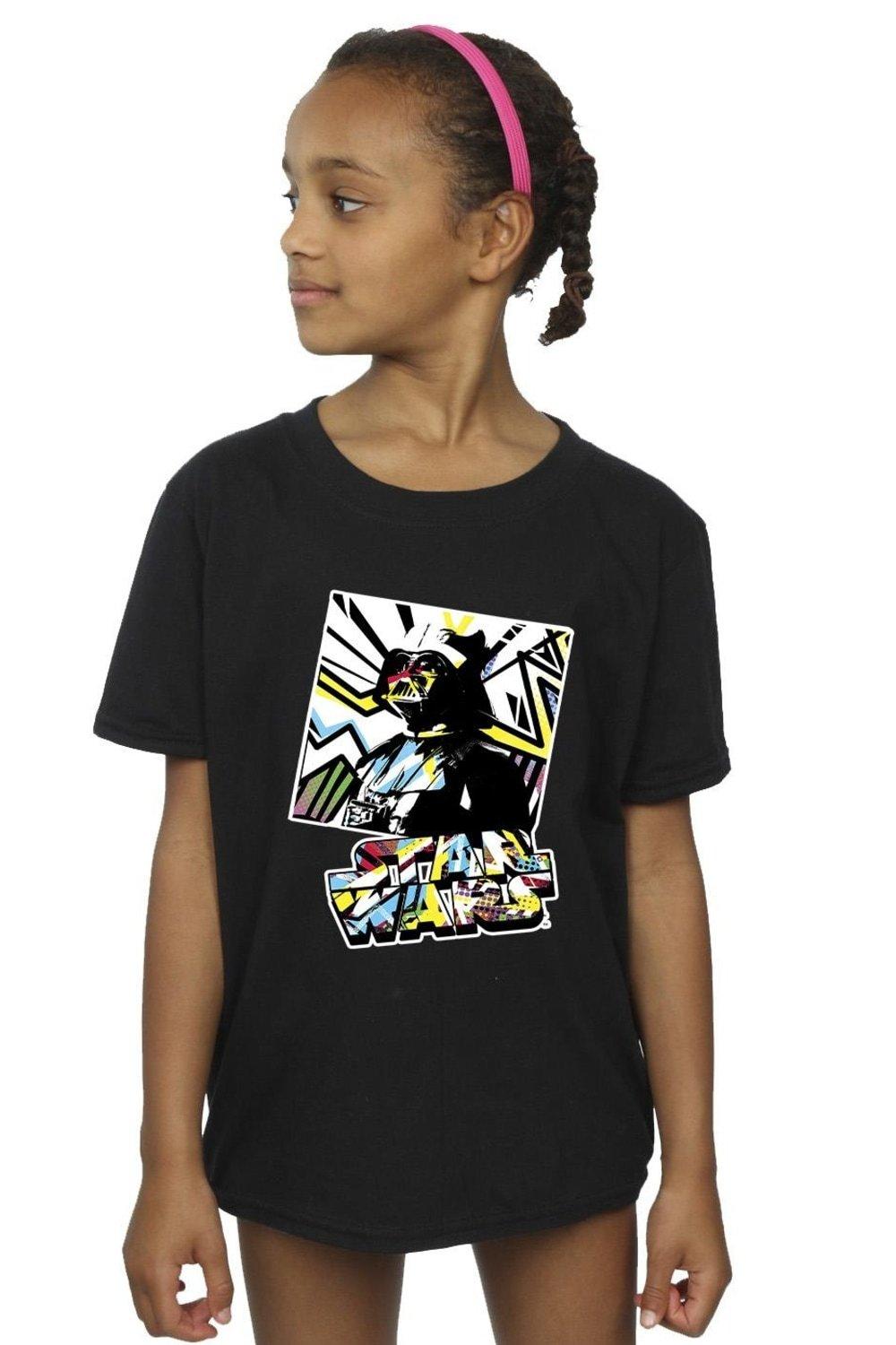 Vader Water Colour Pop Art Cotton T-Shirt