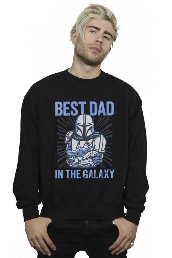 Star Wars Mandalorian Best Dad Galaxy Sweatshirt 1