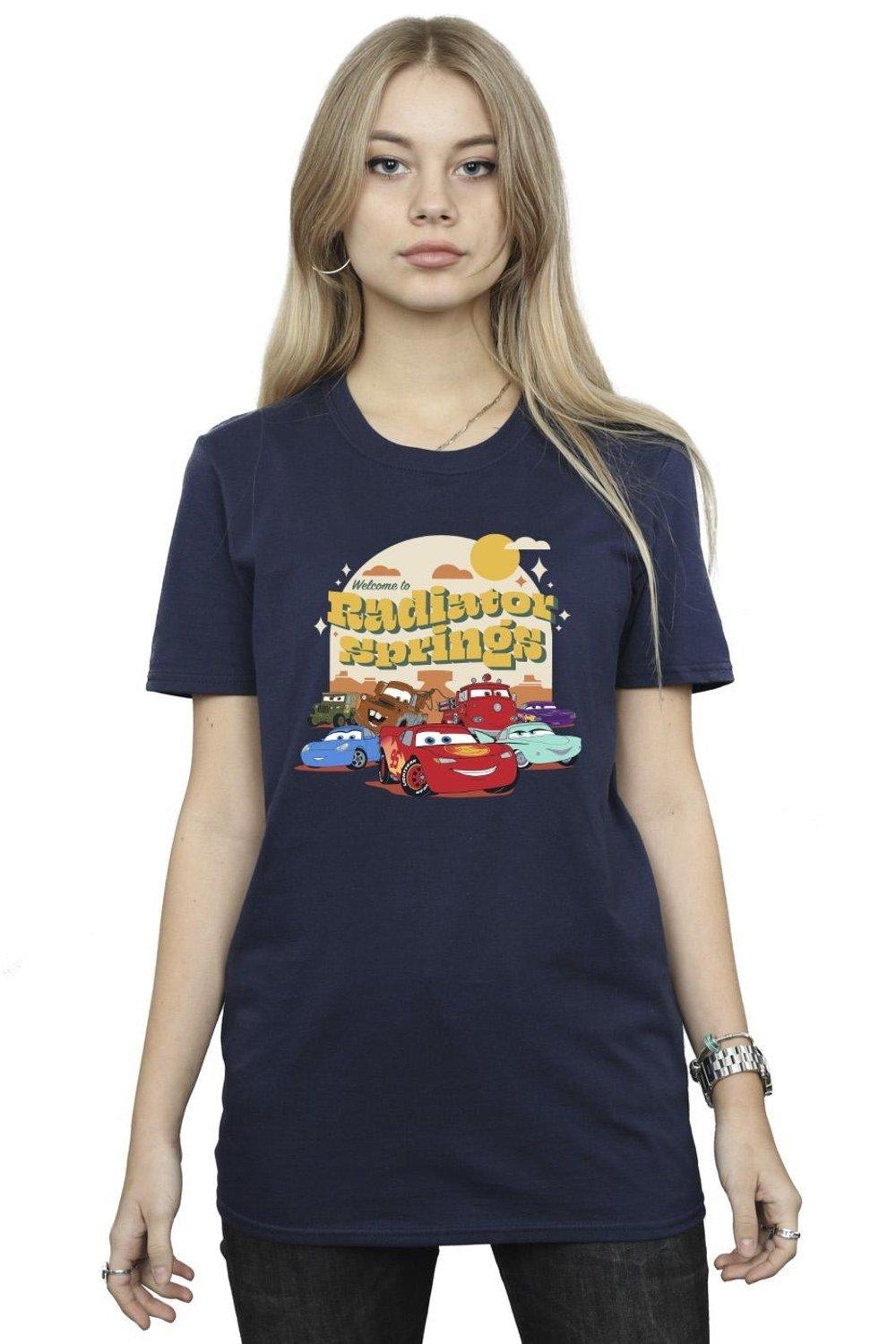 Cars Radiator Springs Group Cotton Boyfriend T-Shirt