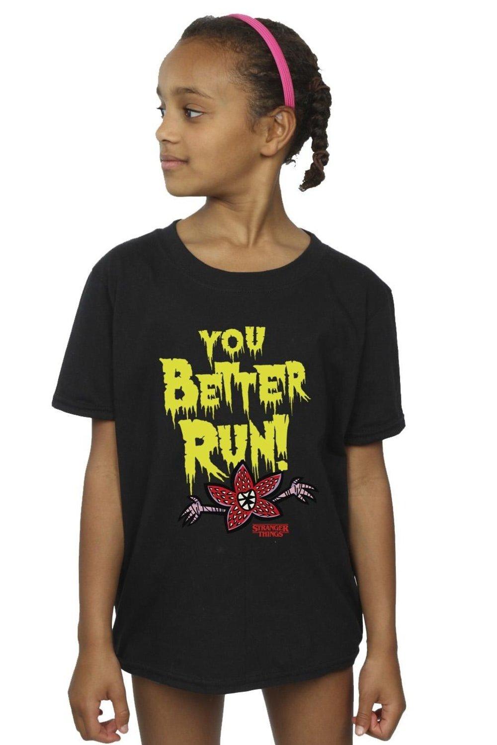 Stranger Things You Better Run Cotton T-Shirt