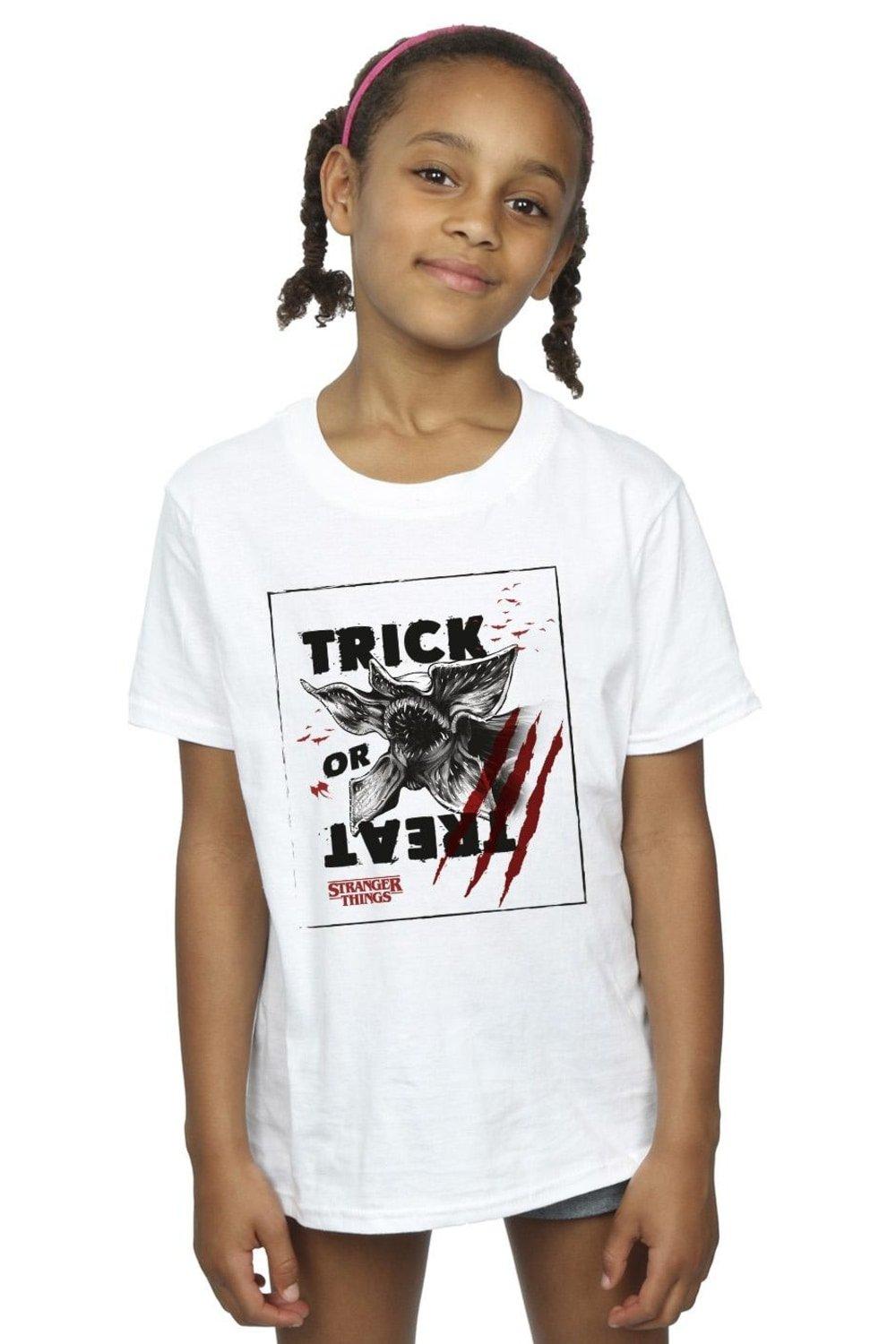 Stranger Things Trick Or Treat Slash Cotton T-Shirt
