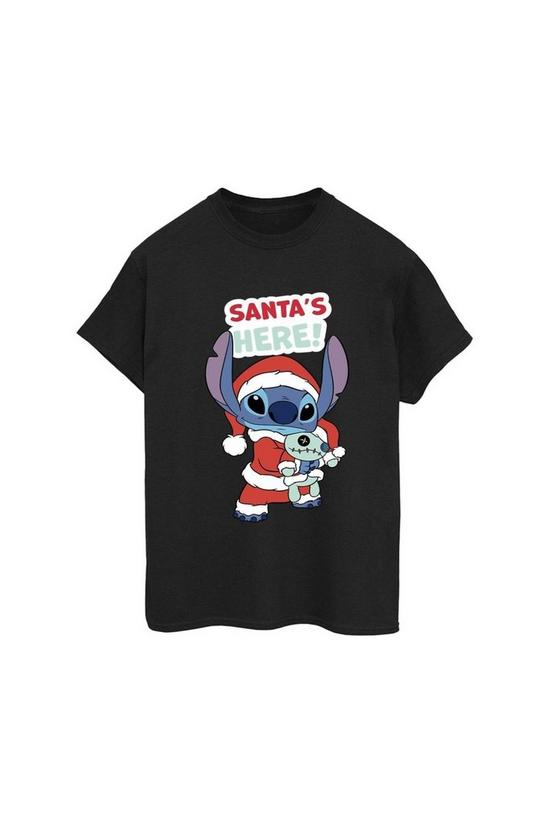 Disney Lilo & Stitch Santa´s Here Cotton Boyfriend T-Shirt 2