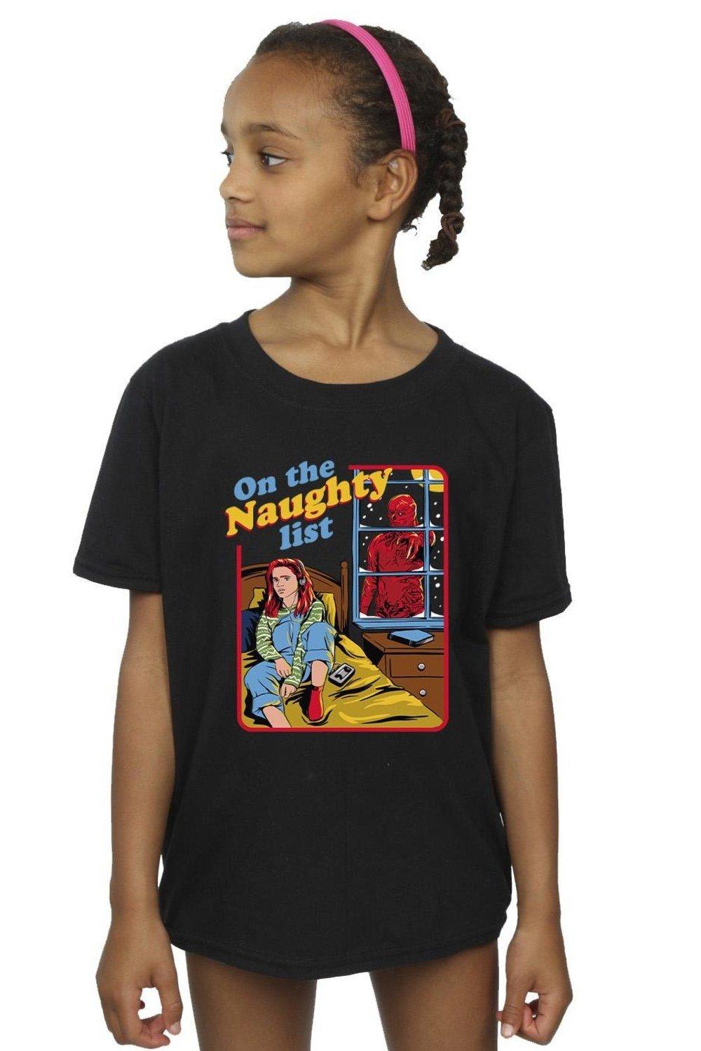 Stranger Things Naughty List Cotton T-Shirt