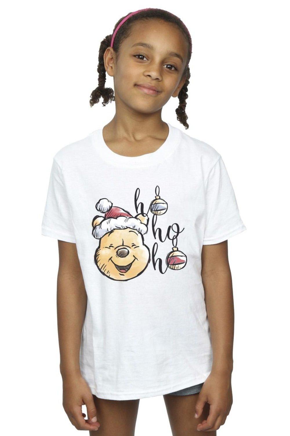 Winnie The Pooh Ho Ho Ho Baubles Cotton T-Shirt