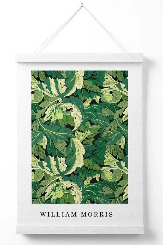ARTZE William Morris Acanthus in Bright Green Poster with White Hanger 1