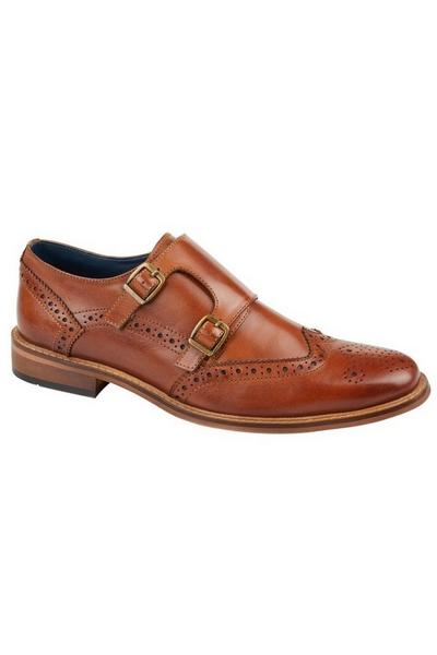 Leather Double Monk Strap Brogues